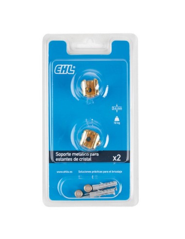 SOPORTE ESTANTE CRIST. 3-6 MM.CR.BR..EHL