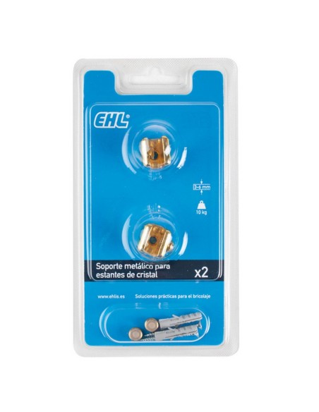 SOPORTE ESTANTE CRIST. 3-6 MM.CR.BR..EHL