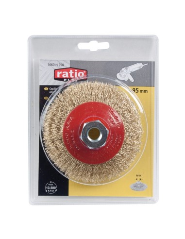 CEPILLO CONICO ACERO ONDULADO 95MM.