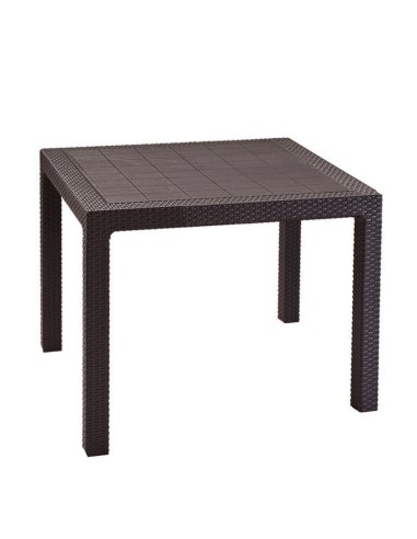 MESA QUARTED MARRÓN 94X94X74 CM