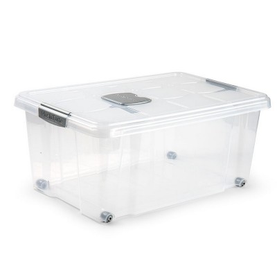 CAJA PLAST. 36L. PLATA 59X40X25 CM.