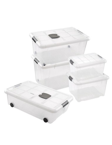 CAJA PLAST. 55L. PLATA 59X40X35 CM.