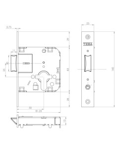 CERRADURA EMBUT.Nº3520 LAT.MAT.TESA 2