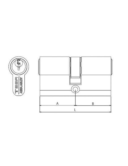 CILINDRO TE5 80MM .40X40. 15MM. LAT.TESA