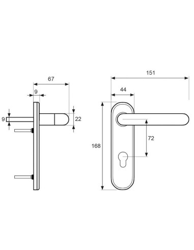 JUEGO MANILLA 704 CORTAFUEGO C/BOCALLAVE
