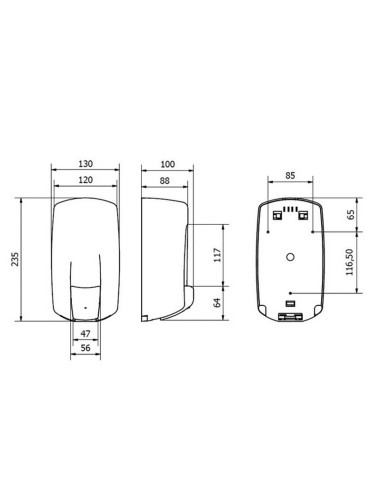 DOSIFICADOR DE JABÓN AITANA ABS BLANCO