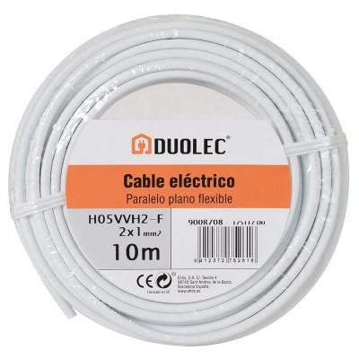 CABLE ELECT.PARALELO 2X1 10M BLAN DUOLEC