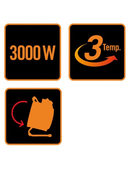 CALEFACTOR METÁLICO. MOD.E178. 3000 W.