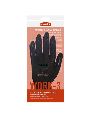 GUANTE NYLON C/RECUBR.NITRILO NEGR. T/9