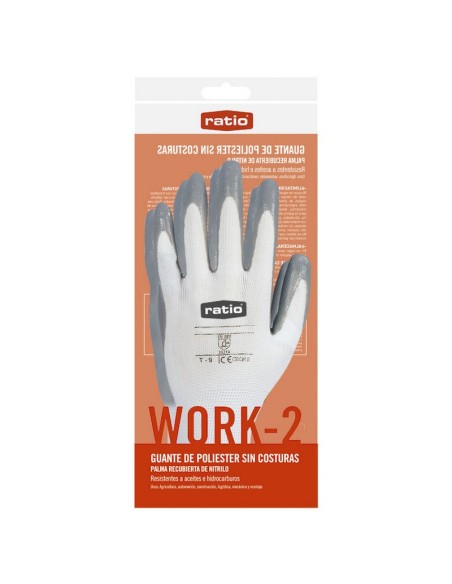 GUANTE POLIEST.C/RECUBR.NITRILO GRIS.T/8