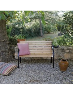 BANCO ACERO/MADERA 120x58X83 CM 2