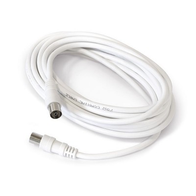 CABLE CONEXION ANTENA / TV 5 M. BLANCO