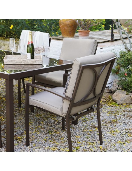 CONJ. MADEIRA. 6 SILLONES+COJINES