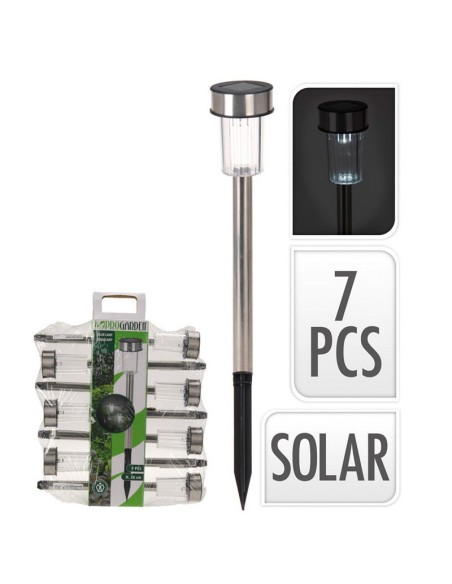 SET 7 ESTACA SOLAR ACERO INOX. 36,5CM