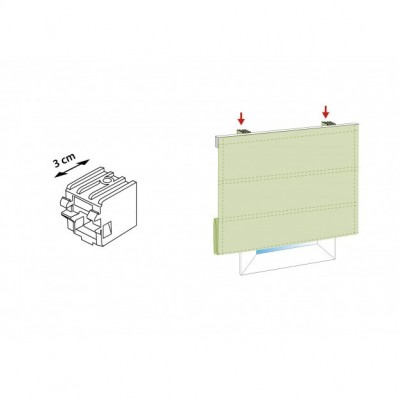 Soporte 3cm para estores plegables (3 uds)