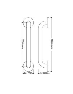 ASA NEXUS 35CM.-D25 INOX BLANCO BLISTER 2