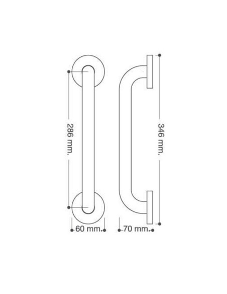 ASA NEXUS 35CM.-D25 INOX BLANCO BLISTER