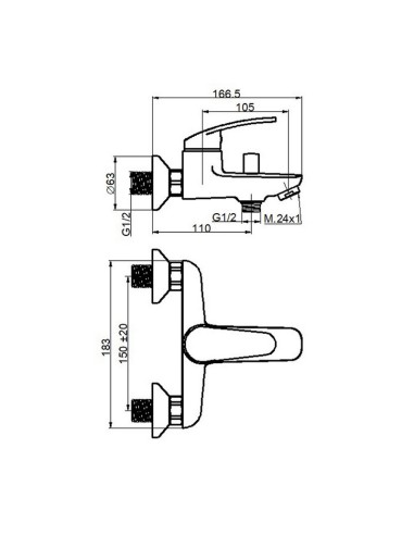 GRIFO MONOM. BAÑO-DUCHA CRONOS F. BOET