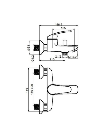 GRIFO MONOM. BAÑO-DUCHA CRONOS F. BOET