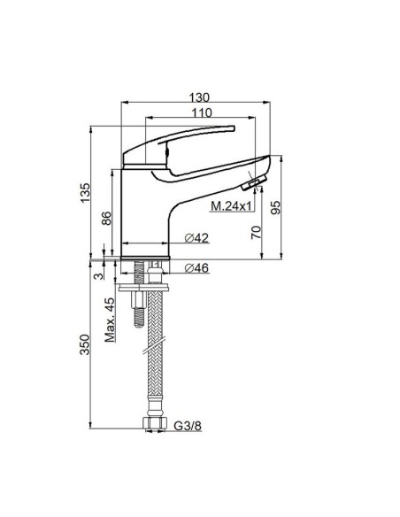 GRIFO MONOMANDO LAVABO CRONOS F. BOET