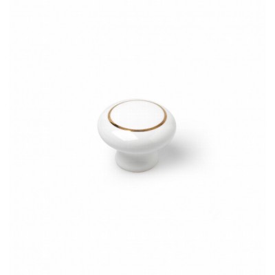 POMO-PORCELANA D35 ARO BLANCO-ORO 821