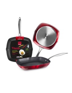 GRILL AL. FORJ.30CM INDUCC. RED ROCK 2