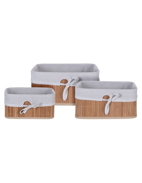 CESTAS BAMBU. SET 3 UNIDADES