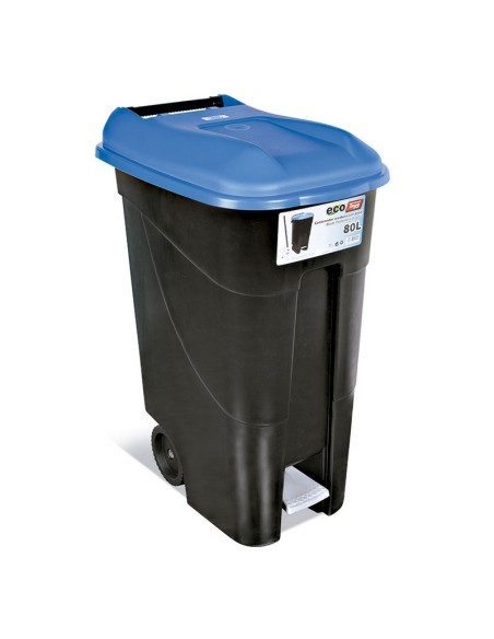 CONTENEDOR C/PEDAL 80 LTS TAPA AZUL TAYG