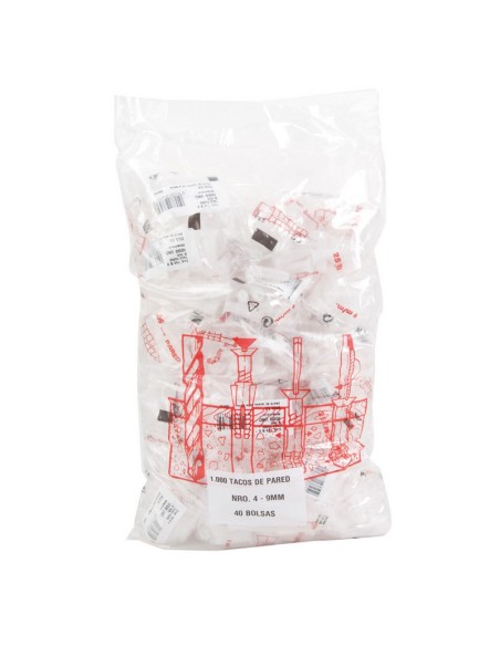 TACO PLAST.PARED Nº9 25 PZAS