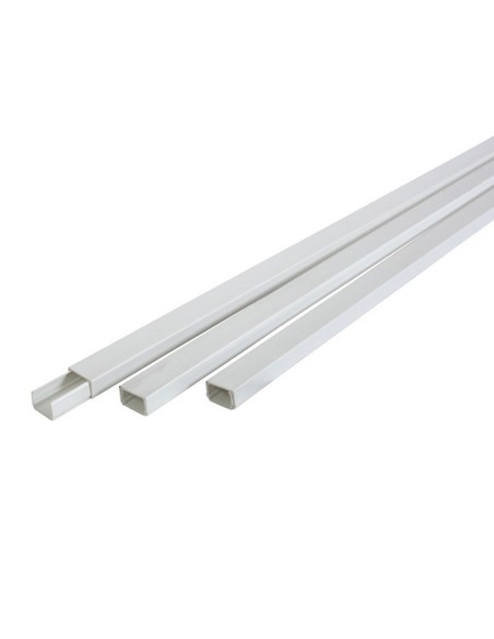 CANALETA  ADHESIVA BLANCA 2 M,16X16 MM.