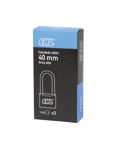 CANDADO LATÓN. ARCO ALTO. 25 MM. EHL