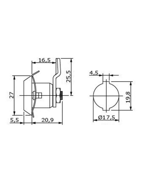 CERRADURA BUZON BTV CROMADA