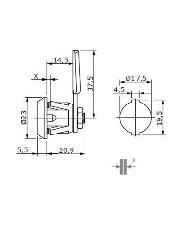 CERRADURA BUZÓN. PRESIÓN. LENG.RECTA.