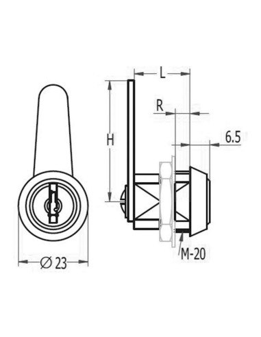 CERR.BUZÓN 135  LENG.RECTA.C-40  18,5mm