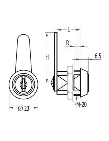 CERR.BUZÓN 135 LENG.RE.C-40 LL.IG 18,5mm