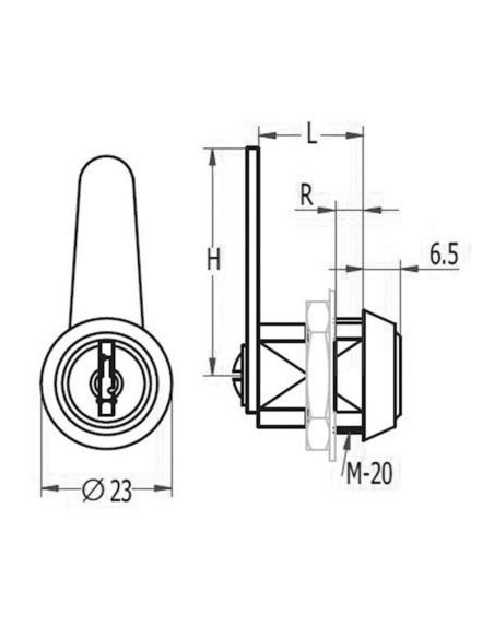 CERR.BUZÓN 135 LENG.RE.C-40 LL.IG 18,5mm