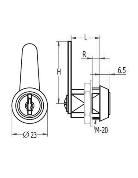 CERR. BUZÓN 135 AGA LLAVE CARTERO 18,5mm