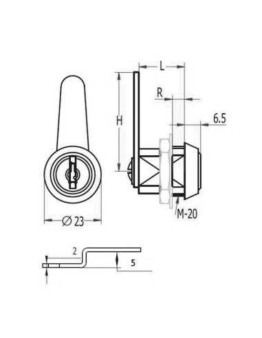 CERR.BUZÓN 135 LENG.CURVA C-35-05 18,5mm