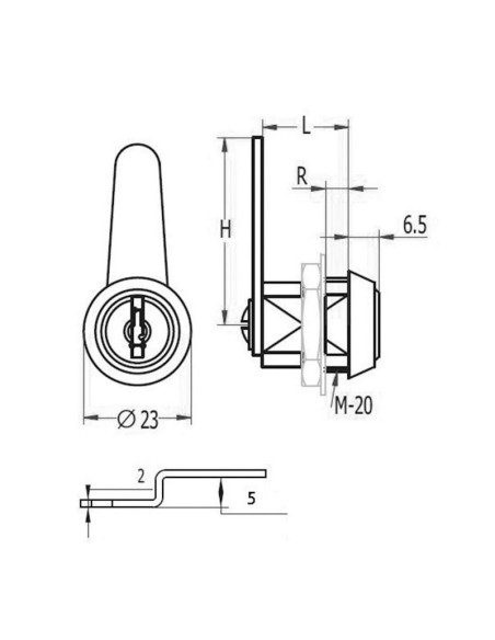 CERR.BUZÓN 135 LENG.CURVA C-35-05 18,5mm