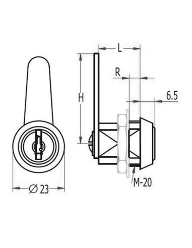 CERR.BUZÓN 135 LENG.CURVA C-35-10 18,5mm