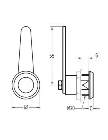 CERR.192 1/4 DE VUELTA  LENG.RECTA C-55