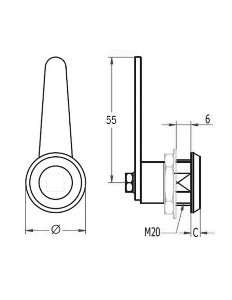 CERR.192 1/4 DE VUELTA  LENG.RECTA C-55