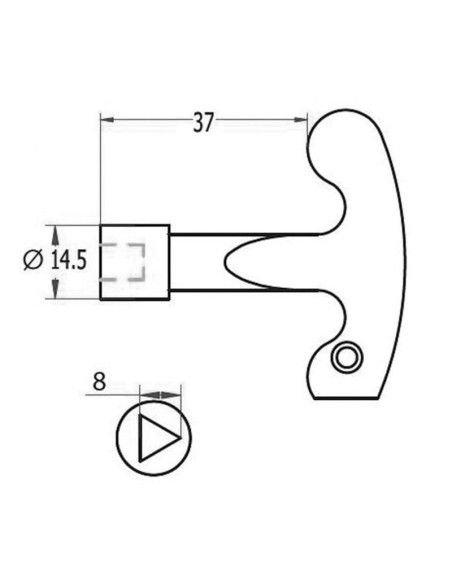LLAVE CIERRE TRIANGULO 8 MM COD.03018T