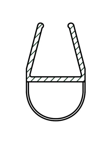 PERFIL 2 METROS BURBUJA MAMPARA 8/10MM