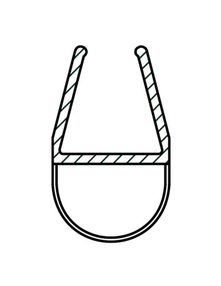 PERFIL 2 METROS BURBUJA MAMPARA 8/10MM