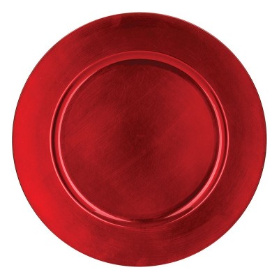 BAJO PLATO PP 33 CM. ROJO