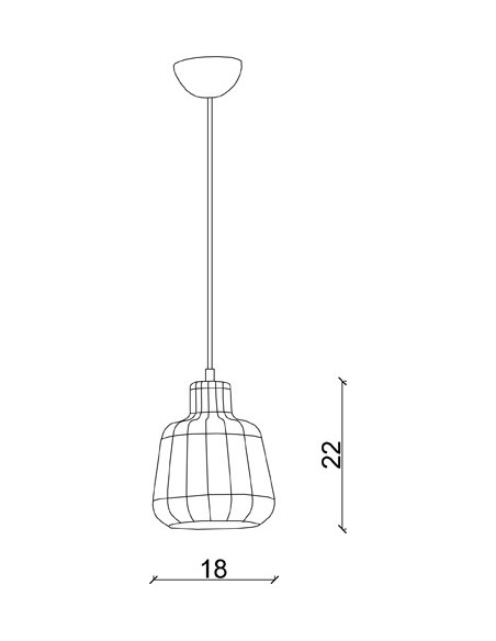 COLGANTE REF: 104 METALICO "WENDY" COBRE