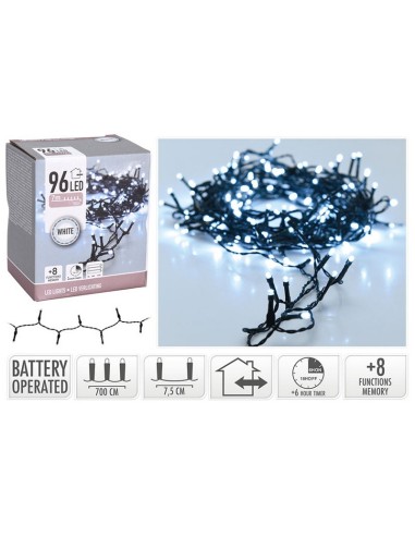 ILUMINACION 96LED  INTER. C/BATER. BLNCA