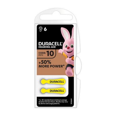 PILA AUDIFONO DA 10 DURACELL 6 UNIDADES