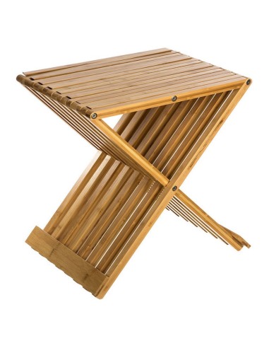 TABURETE PLEGABLE 40X32X45CM. BAMBU